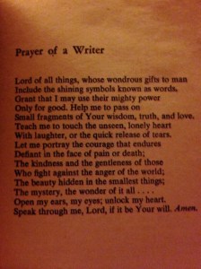 Open my ears, my eyes; unlock my heart. Speak through me, Lord, if it be your will, Amen. 